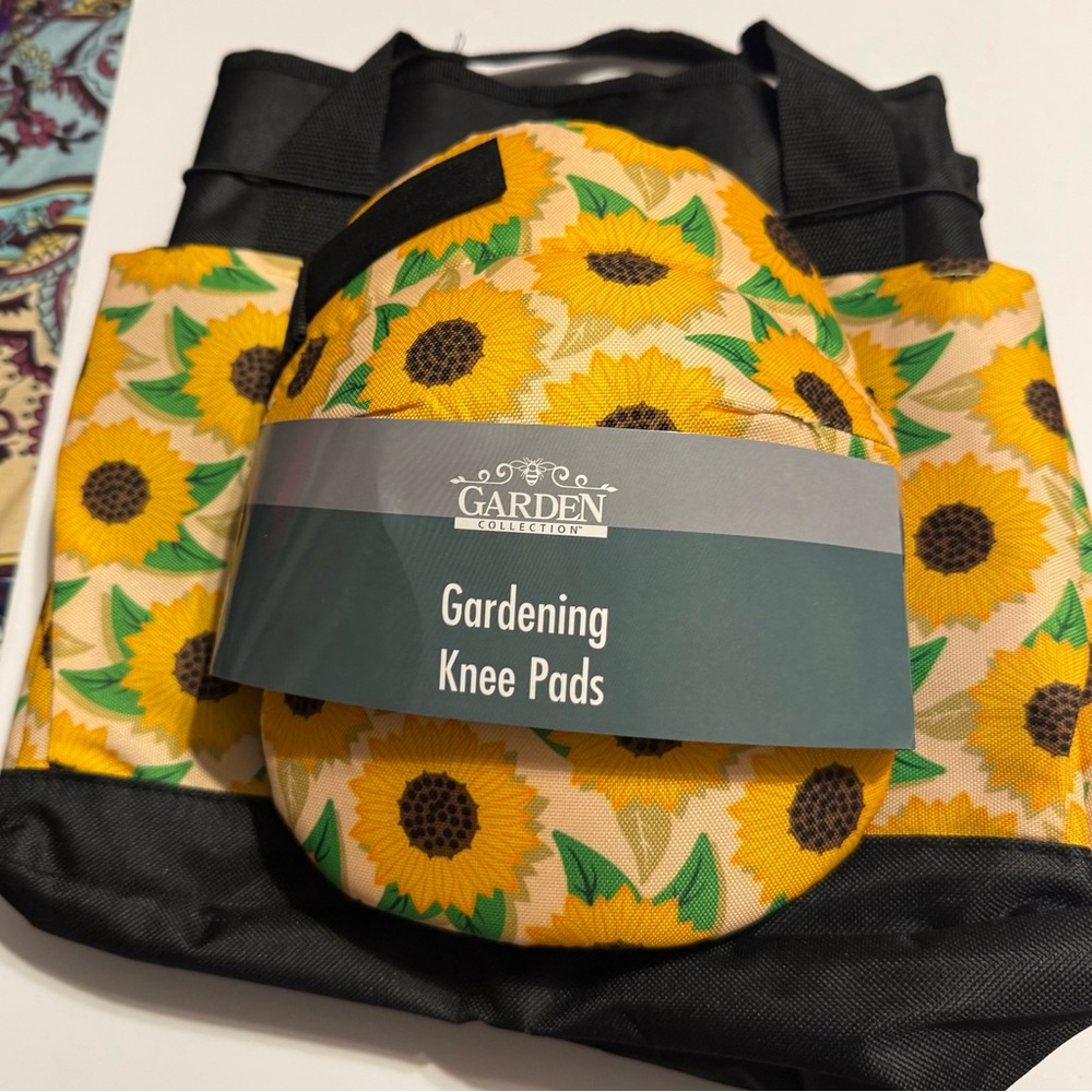 Sunflower Gardening Tote Bag + Knee Pads Set 🌻 Garden Tool Organizer Kit (A2)